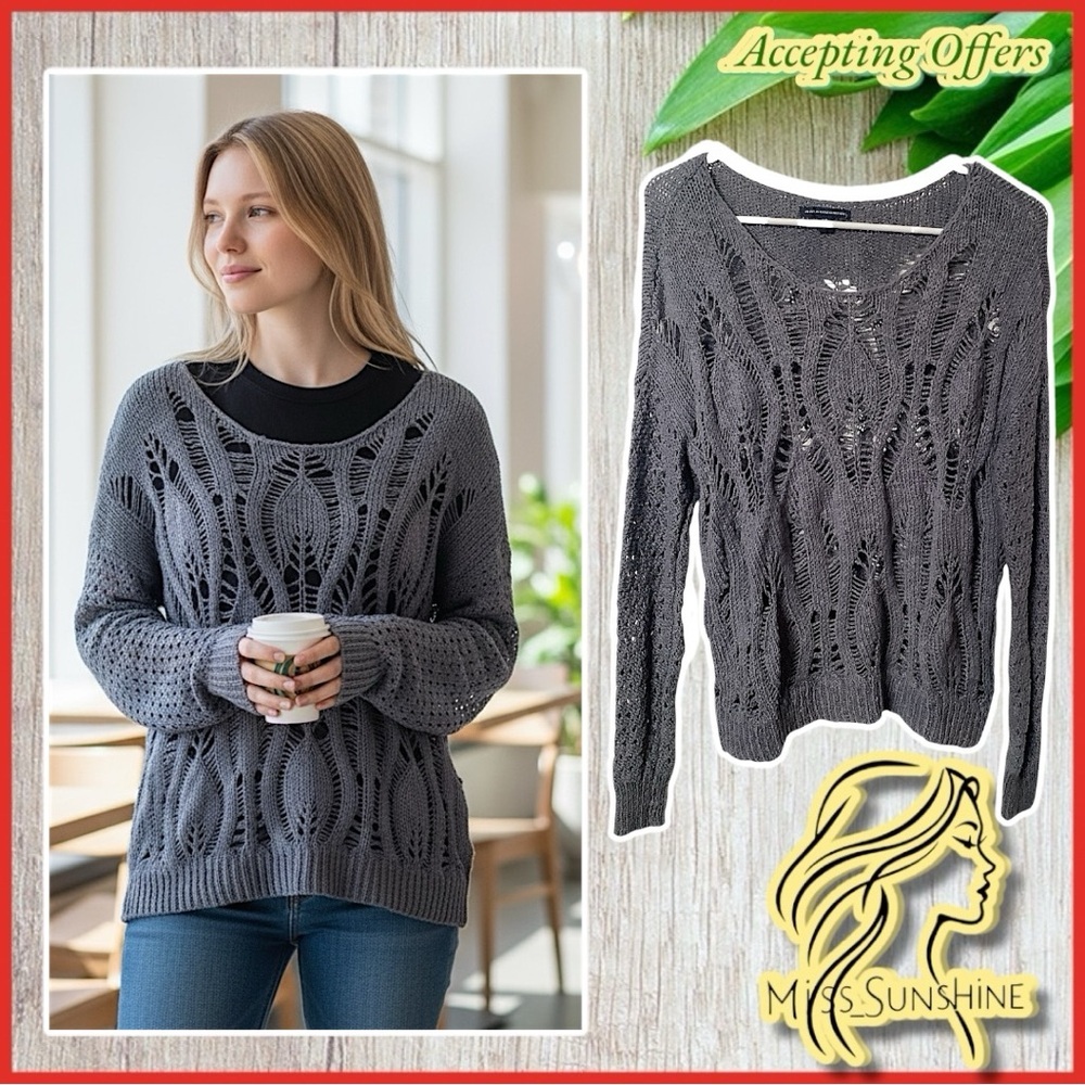 AEO - Sz S - destroyed / distressed sweater - patterns - soft and comfy as well